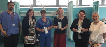 Rachel Flynn from HIQA (third from right) visited Mallow General Hospital where she met with staff to promote the National Patient Experience Survey