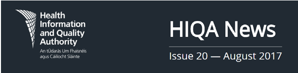 Issue 20 of HIQA News, August 2017