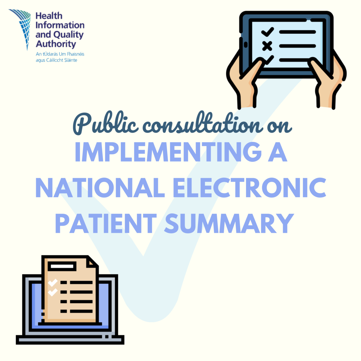 Take part in our consultation on implementing a national electronic patient summary in Ireland